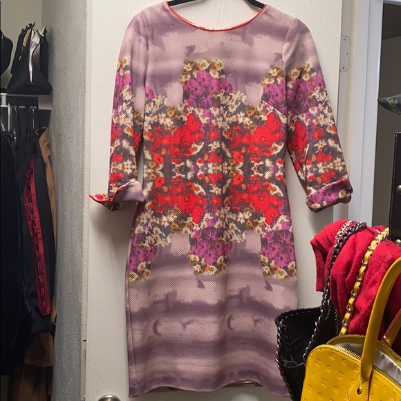 Like New Badgley Mischka floral dress - Picture 1 of 4